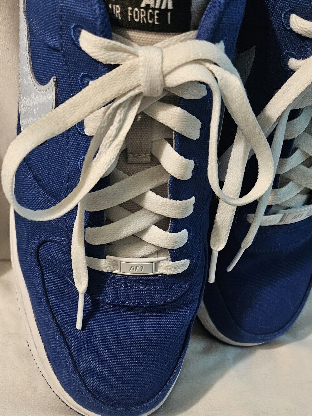 Nike Royal Blue & White Air Force1 Lace Up Men's Size 10.5 Great Condition - Picture 7 of 7